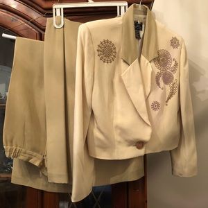 3 pc skirt/pant set w/jacket